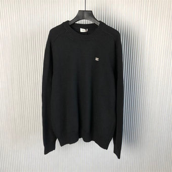 CELINE TRIOMPHE CREW NECK SWEATER IN WOOL AND CASHMERE - CR009