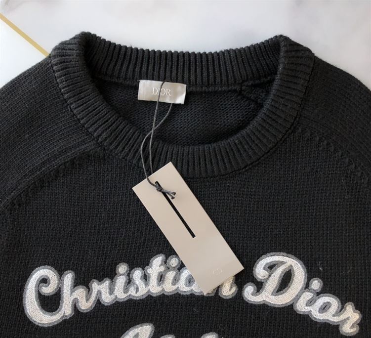 CHRISTIAN DIOR ATELIER SWEATER BLACK WOOL JERSEY - Z009