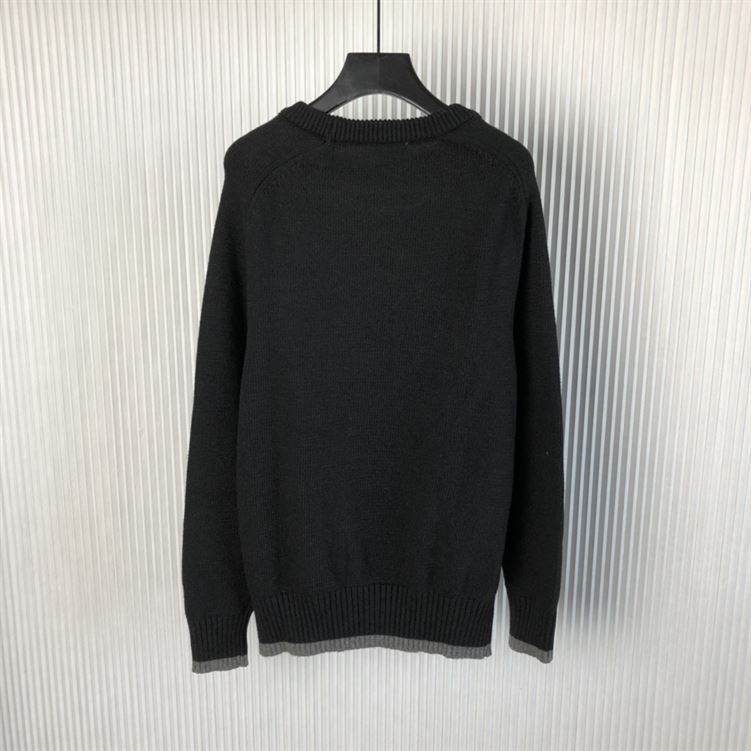 CHRISTIAN DIOR ATELIER SWEATER BLACK WOOL JERSEY - Z009