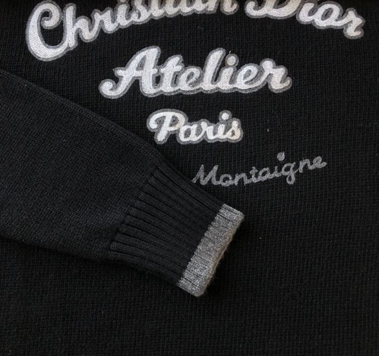 CHRISTIAN DIOR ATELIER SWEATER BLACK WOOL JERSEY - Z009