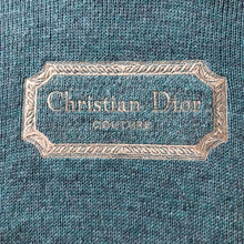 CHRISTIAN DIOR COUTURE HOODED SWEATSHIRT BLUE CASHMERE FLEECE - Z015