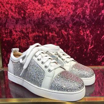 CHRISTIAN LOUBOUTIN LOUIS JUNIOR STRASS SNEAKERS - C022