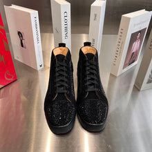 CHRISTIAN LOUBOUTIN LOUIS TRASS BLACK SNEAKERS - C008