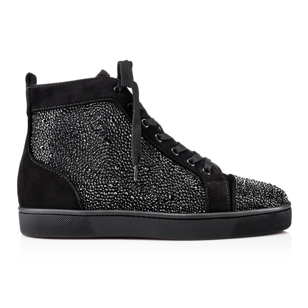 CHRISTIAN LOUBOUTIN LOUIS TRASS BLACK SNEAKERS - C008