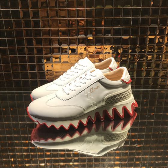 CHRISTIAN LOUBOUTIN MINI SHARK BIANCO SNEAKERS - C054