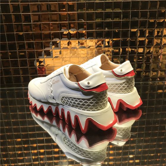 CHRISTIAN LOUBOUTIN MINI SHARK BIANCO SNEAKERS - C054