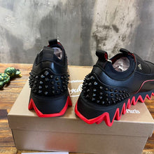 CHRISTIAN LOUBOUTIN SHARKYLOUB SP SPIKES BLACK SNEAKERS - C032