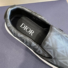 DIOR B101 BLACK CD DIAMOND CANVAS AND SMOOTH CALFSKIN SLIP ON SNEAKERS - I110