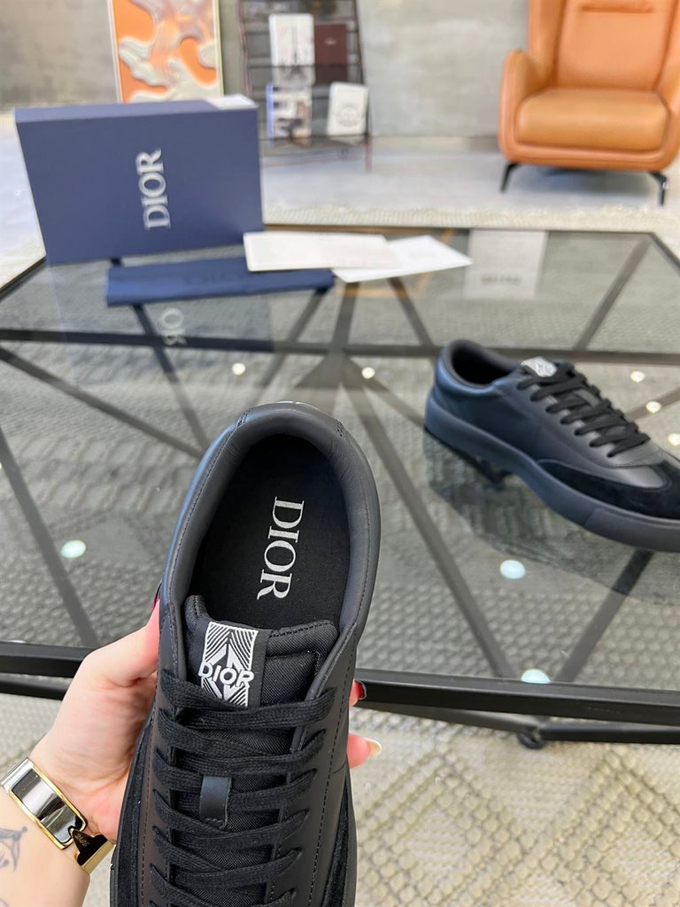 DIOR B101 SNEAKER BLACK SMOOTH CALFSKIN AND NUBUCK - I100