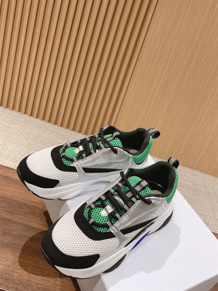 DIOR B22 SNEAKER GREEN SILVER - I034