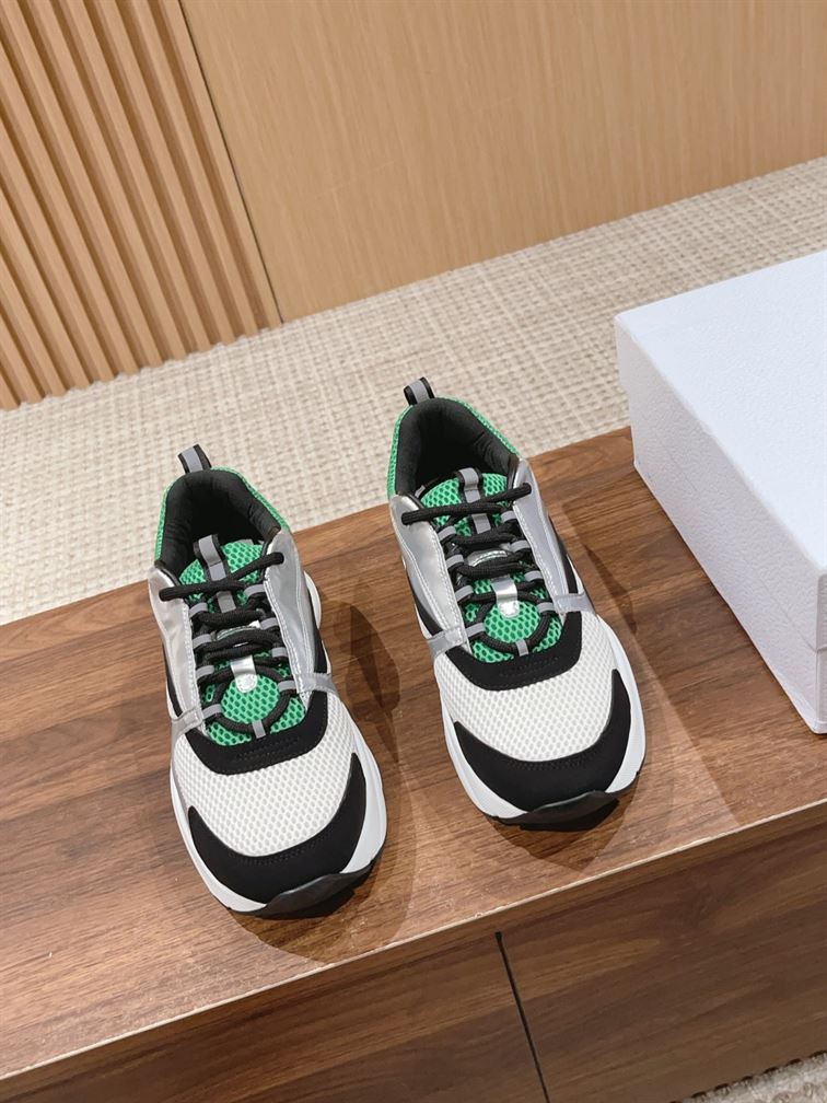 DIOR B22 SNEAKER GREEN SILVER - I034