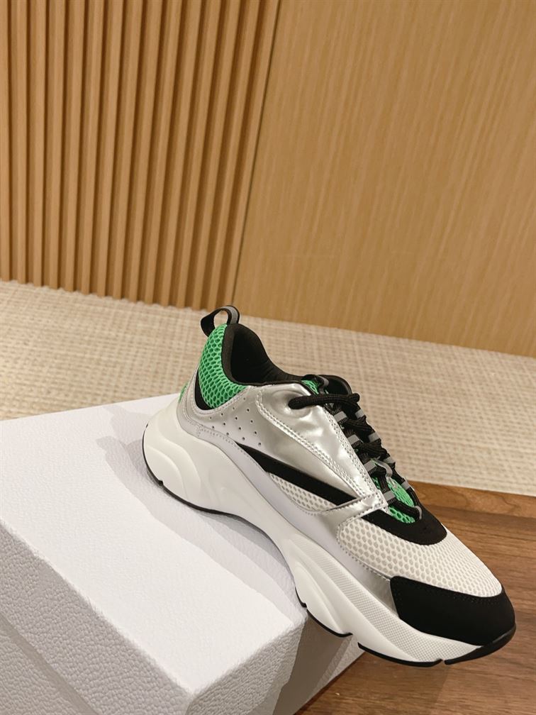 DIOR B22 SNEAKER GREEN SILVER - I034