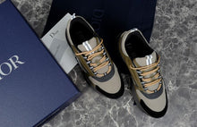 DIOR B22 SNEAKER KHAKI BLACK CALFSKIN - I033