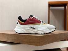 DIOR B22 SNEAKER WHITE BLACK BURGUNDY GOLD - I030