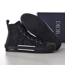 DIOR B23 HIGH-TOP SNEAKER BLACK MAXI DIOR OBLIQUE JACQUARD - I090