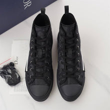 DIOR B23 HIGH-TOP SNEAKER BLACK MAXI DIOR OBLIQUE JACQUARD - I090