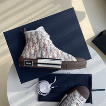 DIOR B23 HIGH-TOP SNEAKER COFFEE DIOR OBLIQUE CANVAS - I109