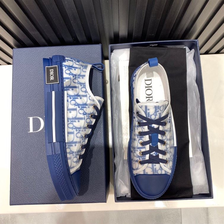 DIOR B23 LOW-TOP BLUE OBLIQUE - I091