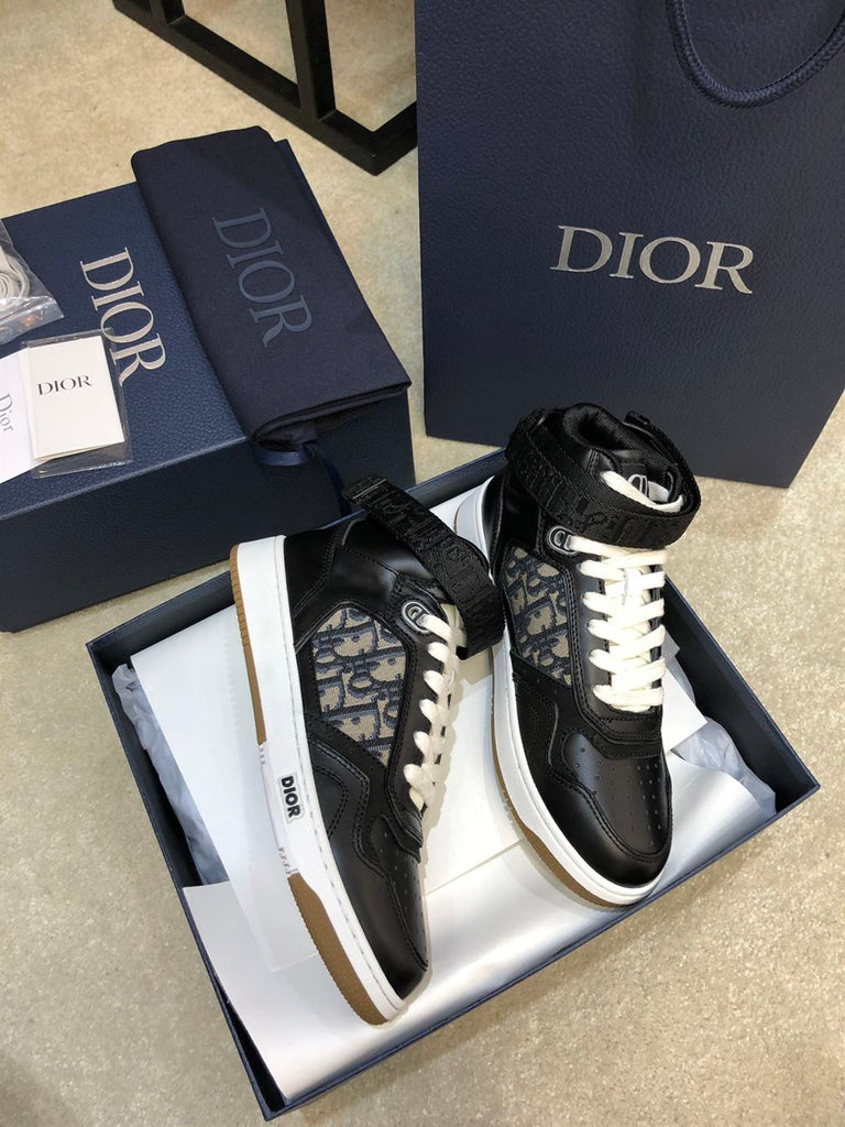 DIOR B27 HIGH-TOP SNEAKER BLACK BEIGR - I079