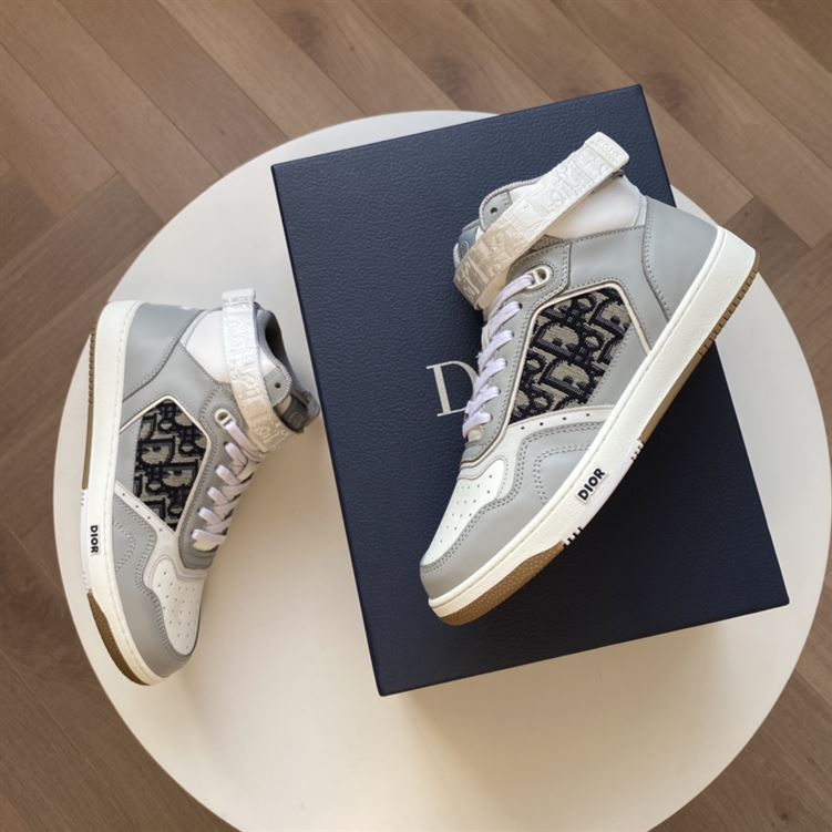 DIOR B27 HIGH-TOP SNEAKER GRAY WHITE - I078