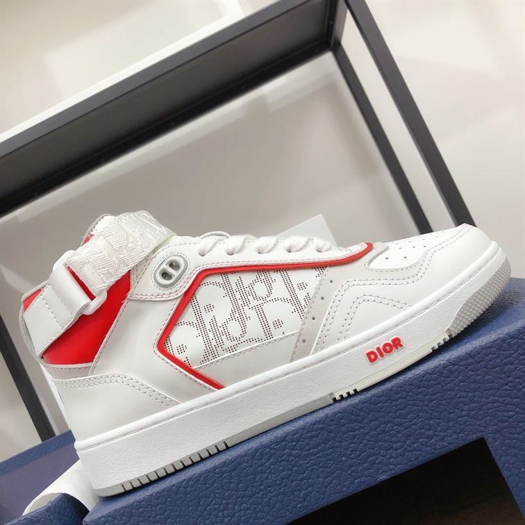 DIOR B27 HIGH-TOP SNEAKER RED WHITE - I074