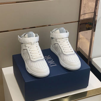 DIOR B27 HIGH-TOP SNEAKER WHITE GRAY - I075