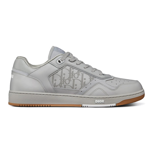 DIOR B27 LOW-TOP SNEAKER GRAY OBLIQUE LEATHER - I076