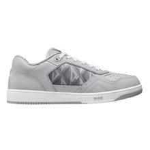 DIOR B27 LOW-TOP SNEAKER GRAY SMOOTH CALFSKIN AND CD DIAMOND CANVAS - I072