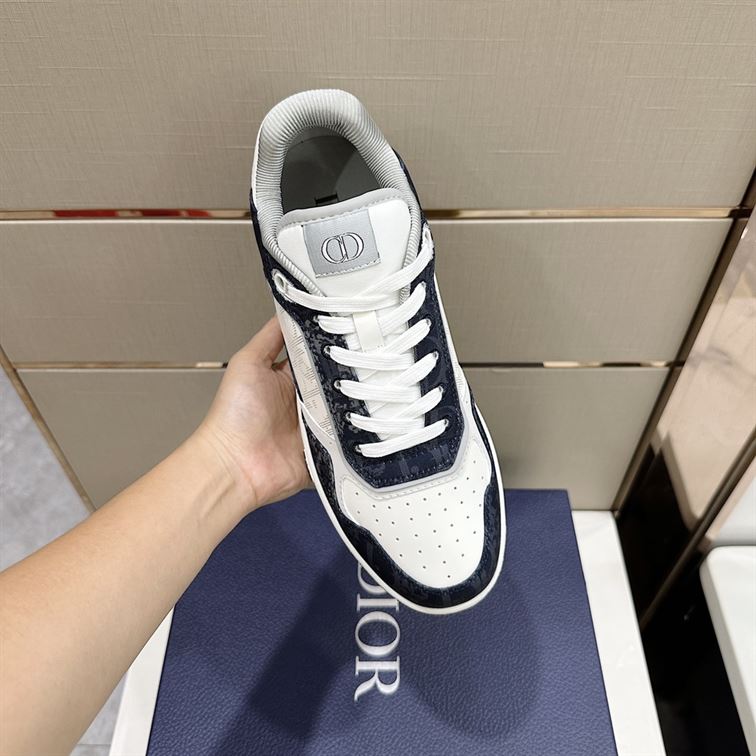 DIOR B27 LOW-TOP SNEAKER DENIM BLUE WHITE DIOR TEARS OBLIQUE GALAXY LEATHER - I065