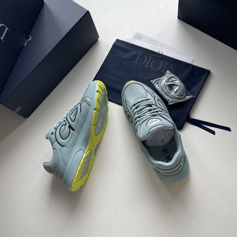 DIOR B30 SNEAKER BLUE MESH AND TECHNICAL FABRIC - I002