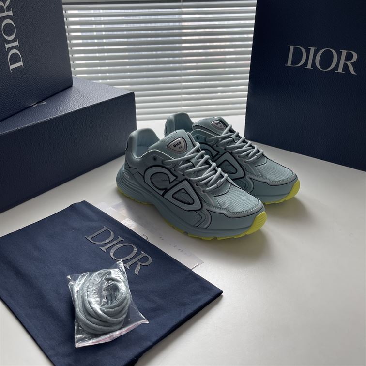 DIOR B30 SNEAKER BLUE MESH AND TECHNICAL FABRIC - I002