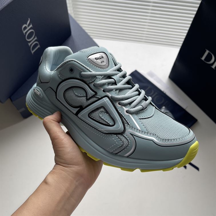 DIOR B30 SNEAKER BLUE MESH AND TECHNICAL FABRIC - I002