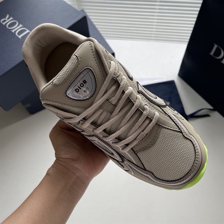 DIOR B30 SNEAKER BLUE MESH AND TECHNICAL FABRIC - I004