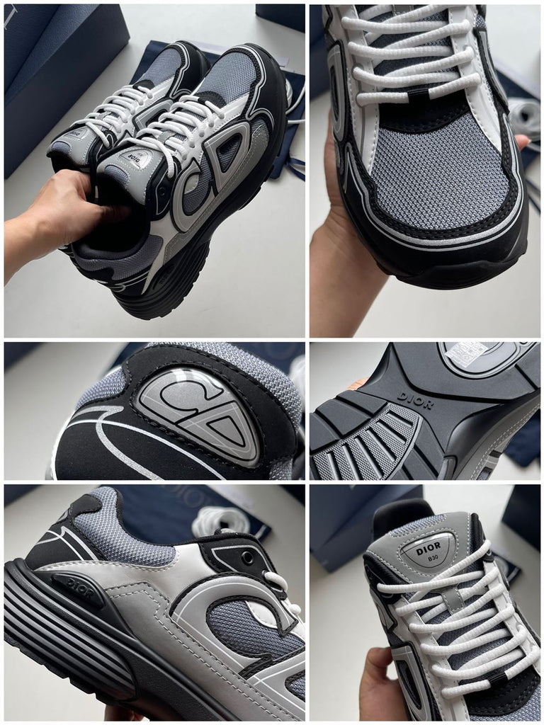 DIOR B30 SNEAKER BLUE MESH AND TECHNICAL FABRIC - I005