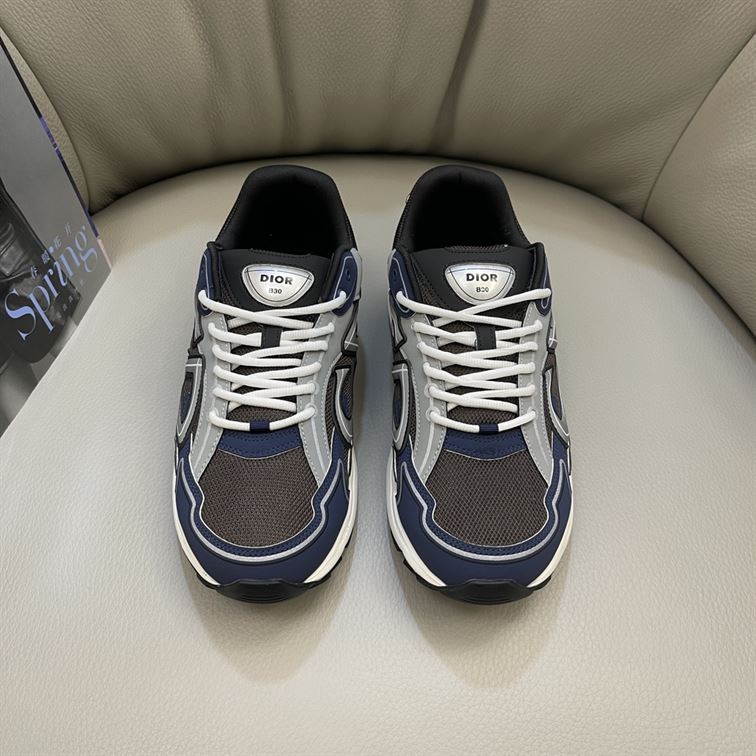 DIOR B30 SNEAKER BLUE MESH AND TECHNICAL FABRIC - I007