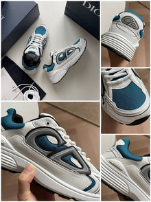 DIOR B30 SNEAKER BLUE MESH AND TECHNICAL FABRIC - I010