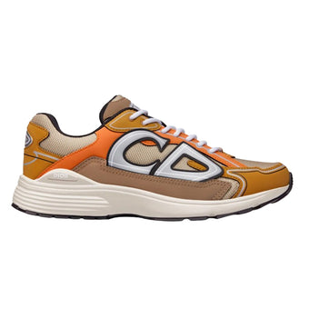 DIOR B30 SNEAKER CREAM MESH WITH ORANGE AND BROWN - I117