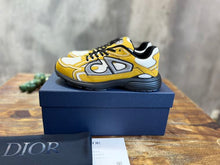 DIOR B30 SNEAKER CREAM MESH YELLOW TECHNICAL FABRIC - I113