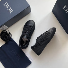 DIOR B33 SNEAKER BLACK SMOOTH CALFSKIN OBLIQUE RAISED EMBROIDERY - I107