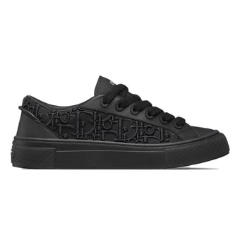 DIOR B33 SNEAKER BLACK SMOOTH CALFSKIN OBLIQUE RAISED EMBROIDERY - I107