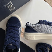 DIOR B33 SNEAKER NAVY BLUE DIOR OBLIQUE JACQUARD AND SUEDE - I093