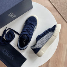 DIOR B33 SNEAKER NAVY BLUE DIOR OBLIQUE JACQUARD AND SUEDE - I093