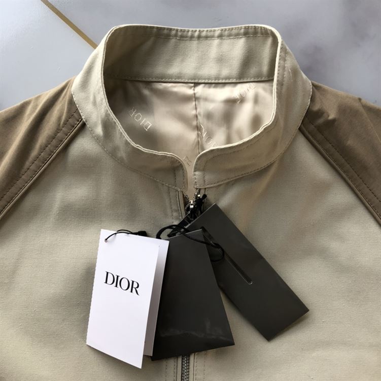 DIOR BOMBER JACKET GRAY COTTON CANVAS - CB016