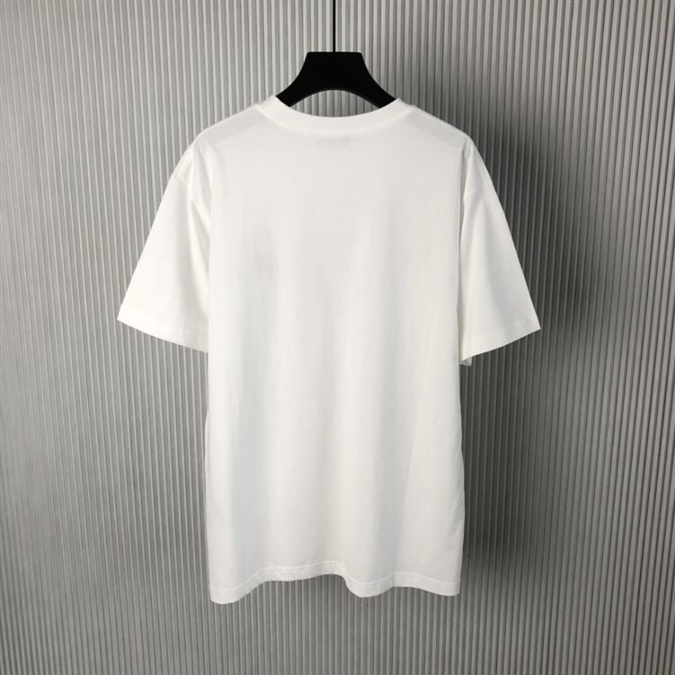 DIOR CD HEART RELAXED-FIT T-SHIRT WHITE COTTON JERSEY - O036