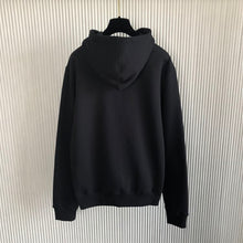 DIOR CD ICON HOODED SWEATSHIRT BLACK COTTON FLEECE - Z007