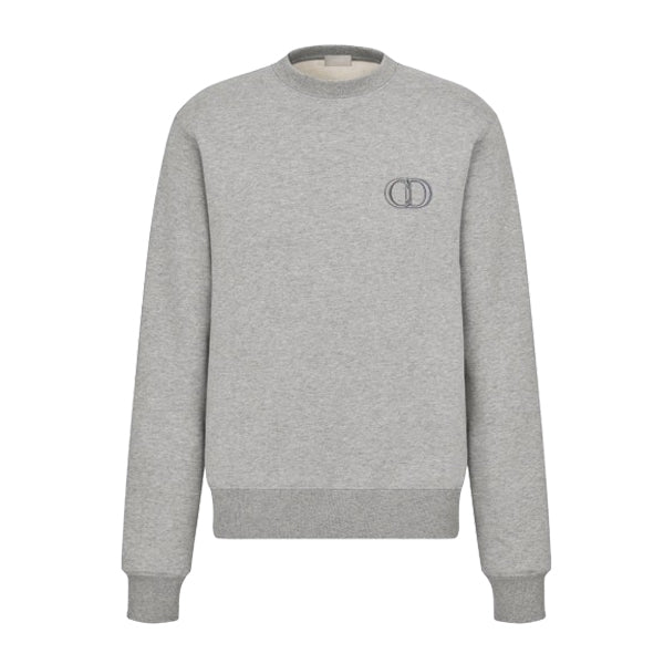 DIOR CD ICON SWEATSHIRT GRAY COTTON FLEECE - Z004