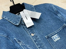 DIOR CHARM OVERSHIRT BLUE COTTON TWILL - CB001