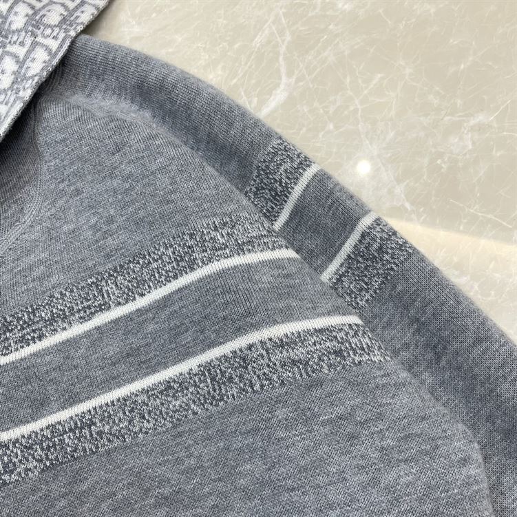 DIOR GREY OBLIQUE REVERSIBLE ZIP HOODIE - CB013