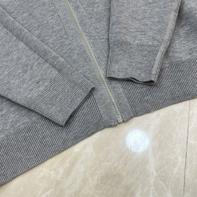 DIOR GREY OBLIQUE REVERSIBLE ZIP HOODIE - CB013