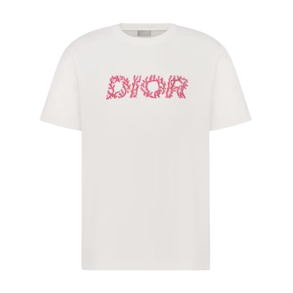 DIOR ITALIC CORAL RELAXED-FIT T-SHIRT - O007